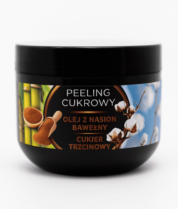 PEELING CUKROWY – Z OLEJEM Z NASION BAWEŁNY