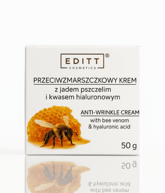 Krem przeciwzmarszczkowy z jadem pszczelim i kwasem hialuronowym
