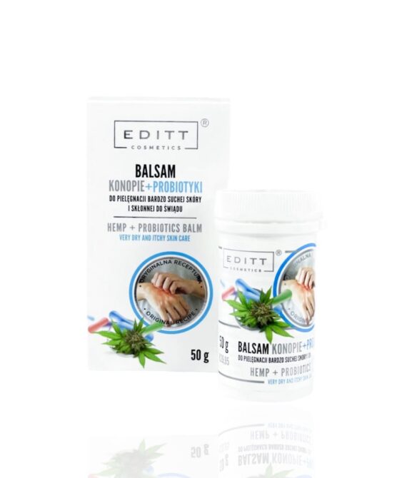 Balsam Konopie+Probiotyki – pielęgnacja bardzo suchej skóry i skłonnej do świądu