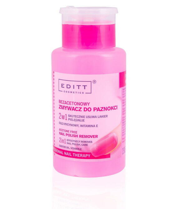 Bezacetonowy zmywacz do paznokci ”2w1” z pompką – 195ml
